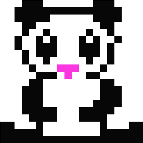 Cute Panda - Paint By Number (690x720), Png Download