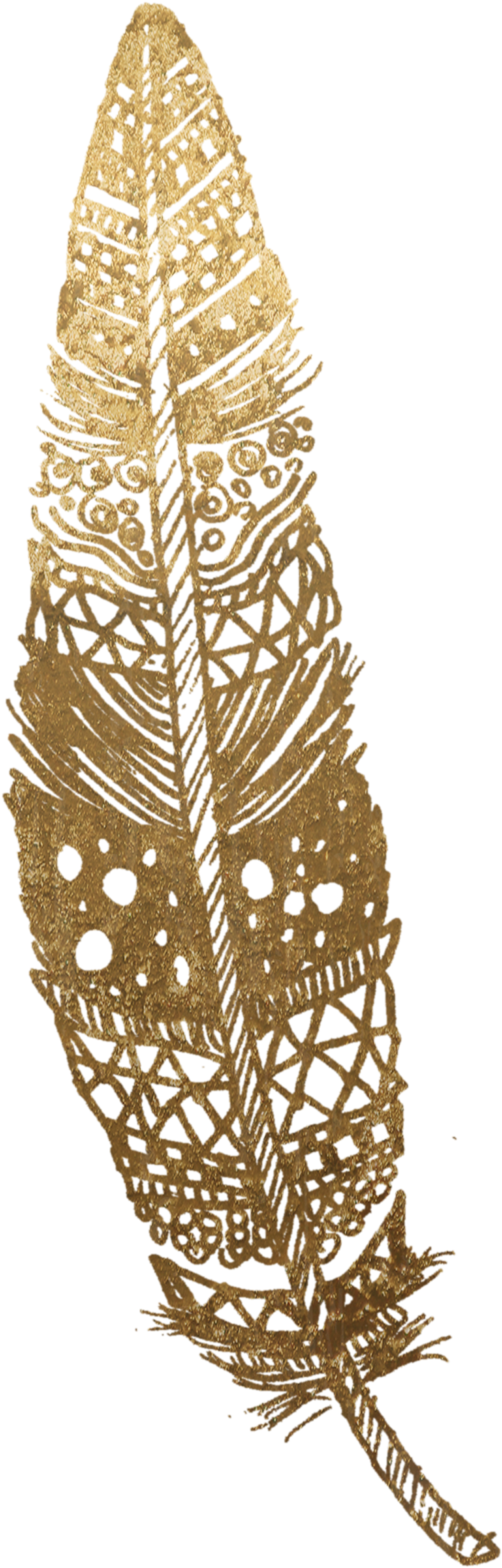 Gold Feather - Graphics (2550x3300), Png Download