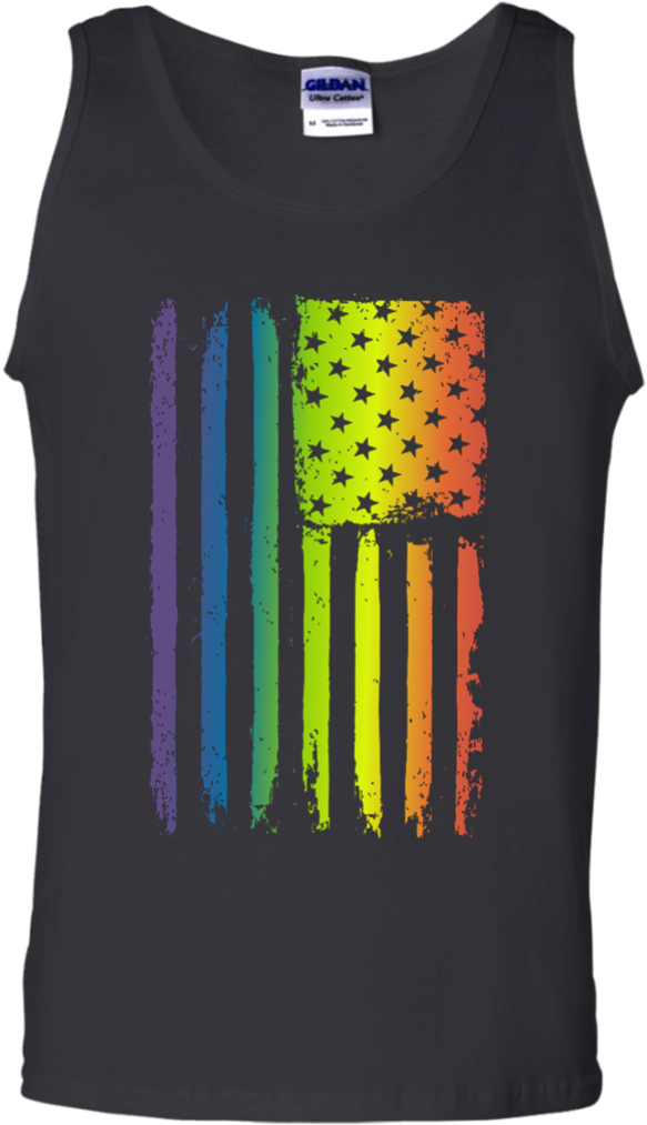 American Rainbow Flag - Lacrosse Shirts Lacrosse Stick American Flag T-shirt (1024x1024), Png Download