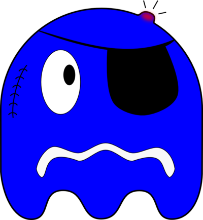 Pacman Ghost Image - Pacman Inkscape (400x434), Png Download