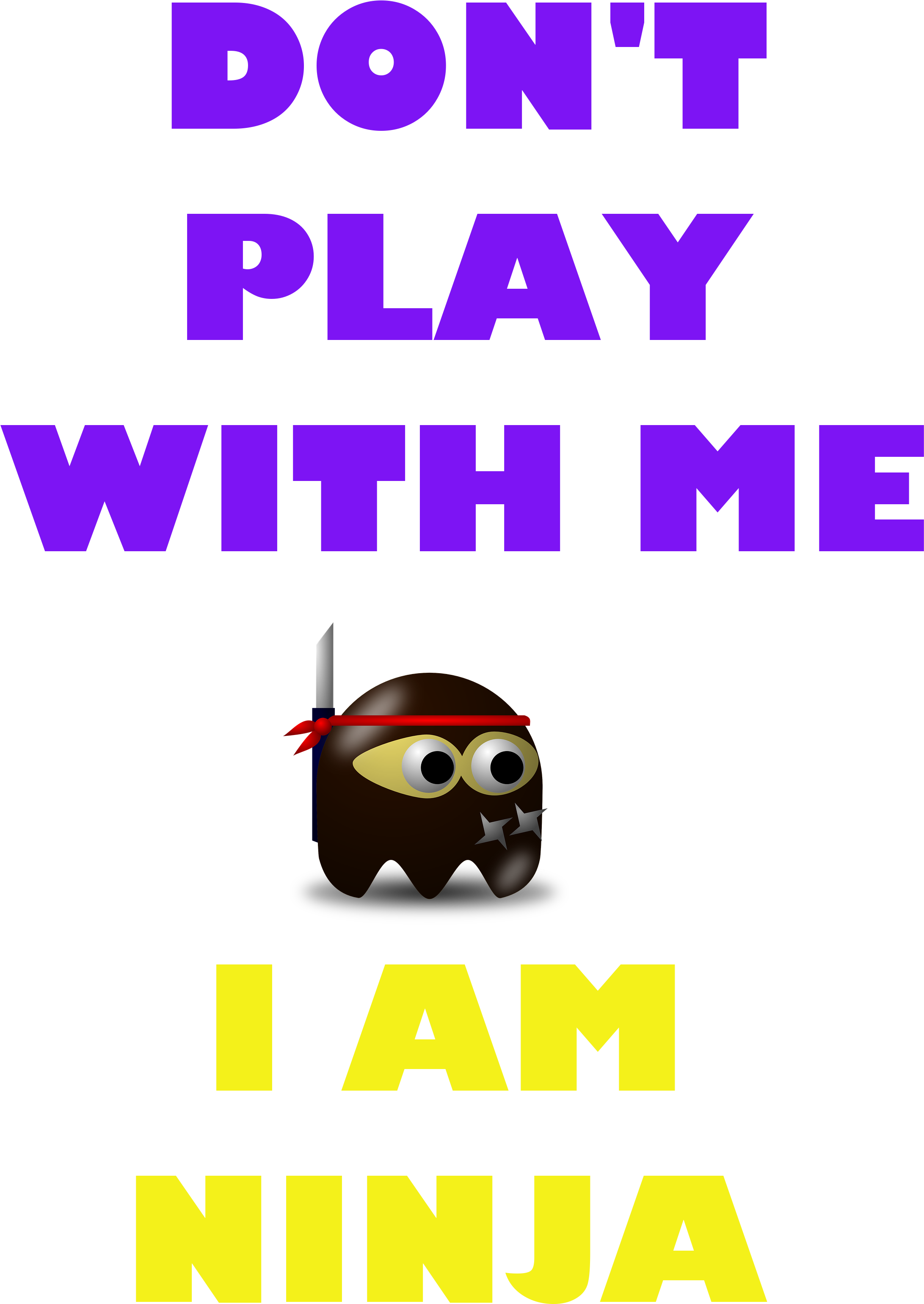 Dont Play With Me I Am Ninja - Ninja Gamer Oval Ornament (2400x3200), Png Download