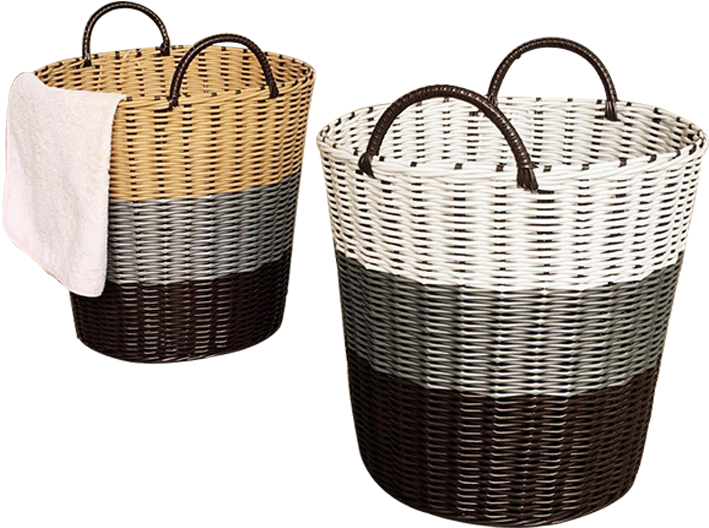 Extra Large Hamper Toy Basket Plastic Rattan Storage - Basket (800x800), Png Download