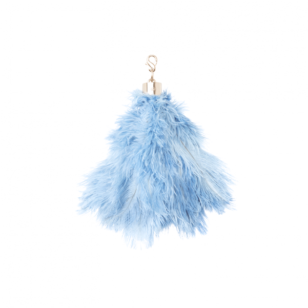 Product Image - Okapi Ostrich Feather / Truex Blue , Gold Hardware (600x900), Png Download