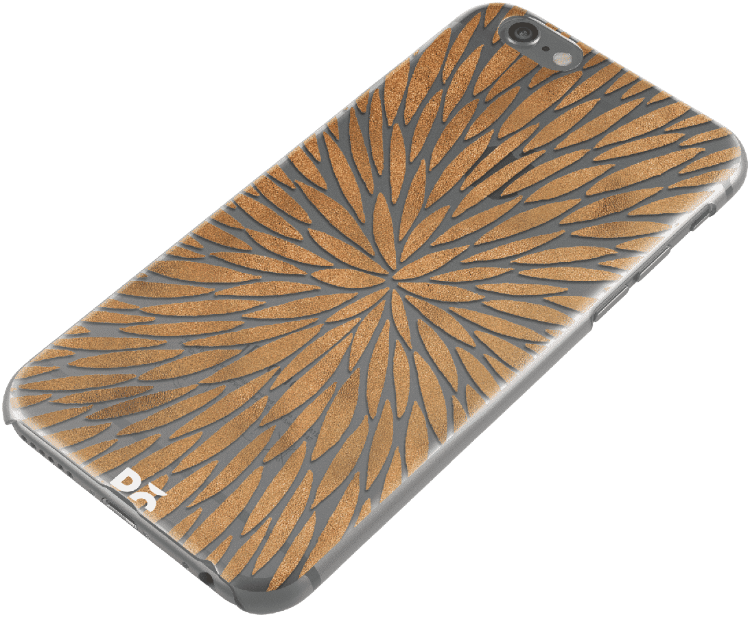 Dailyobjects Rose Gold Watercolor Burst Clear Case - Wood (1093x900), Png Download