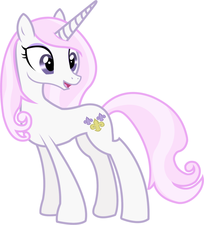 Fleur De Lis - My Little Pony Pink And White (680x750), Png Download