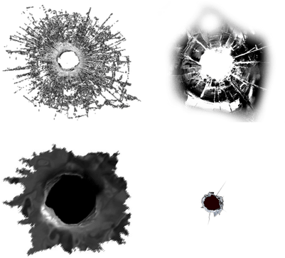Bullet Holes (400x400), Png Download