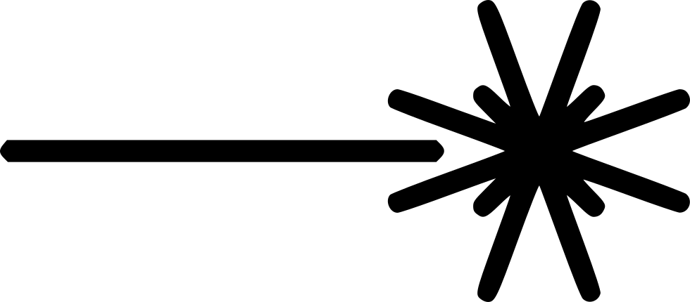 Laser Beam Comments - Black And White Laser Beam Png (980x430), Png Download