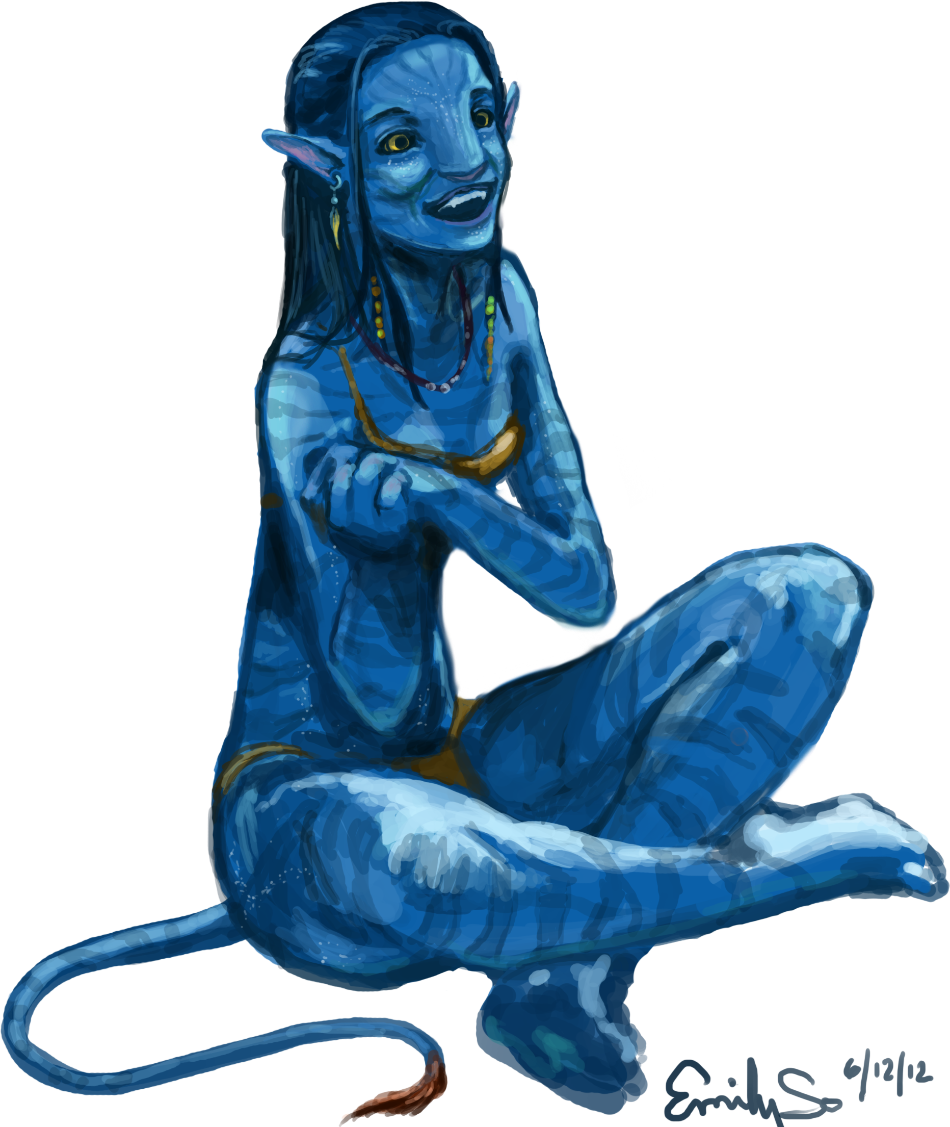 Like This - - Neytiri Avatar Concept Art (1864x2210), Png Download