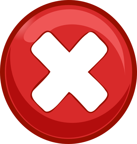 Delete Cliparts - Red X In A Circle (564x593), Png Download