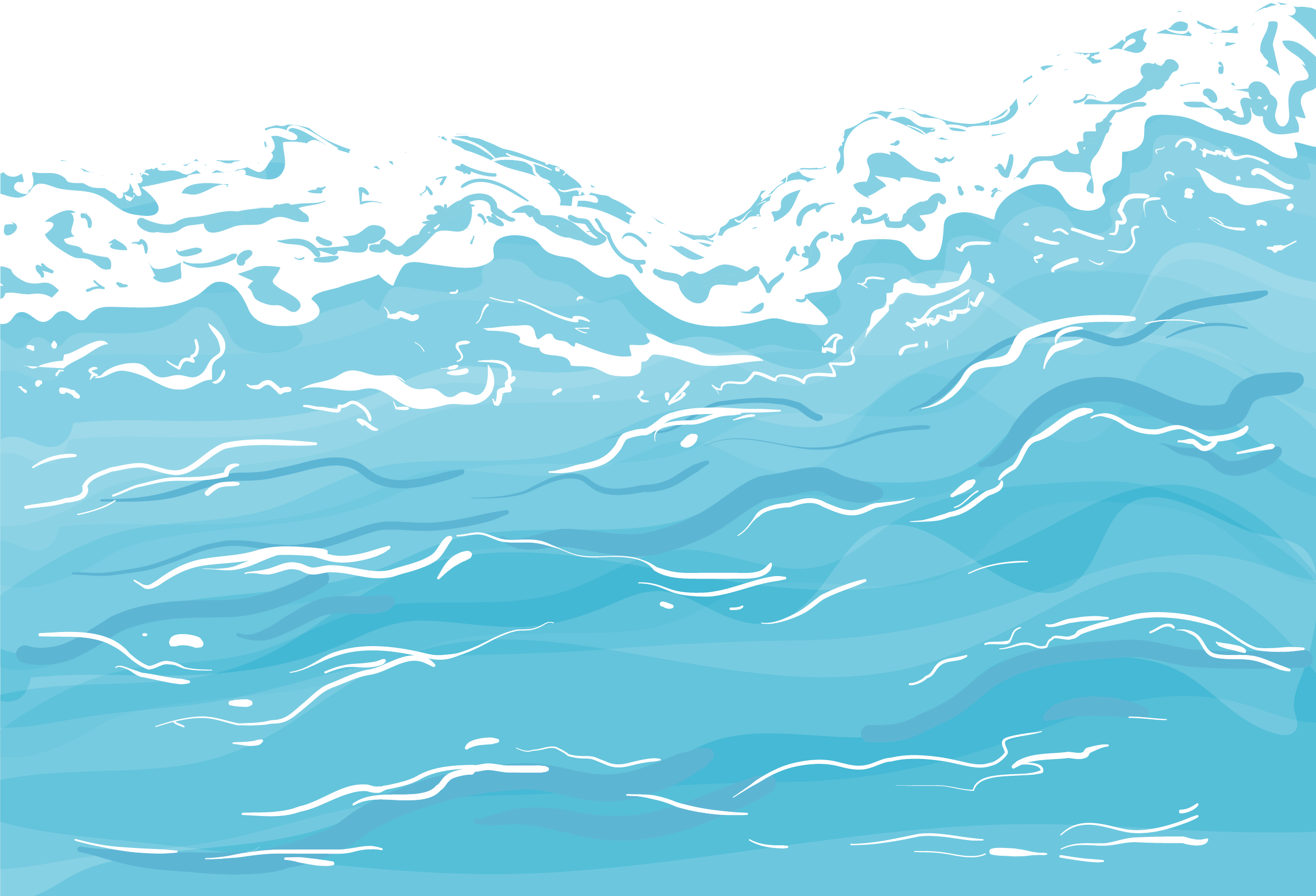 Download Cartoon Lake Water Spray - Ocean Cartoon Transparent PNG Image