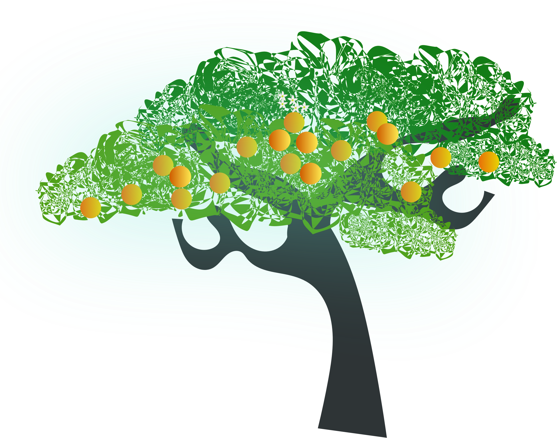 28 Collection Of Orange Tree Clipart Png - Orange Tree Clip Art (2263x1780), Png Download