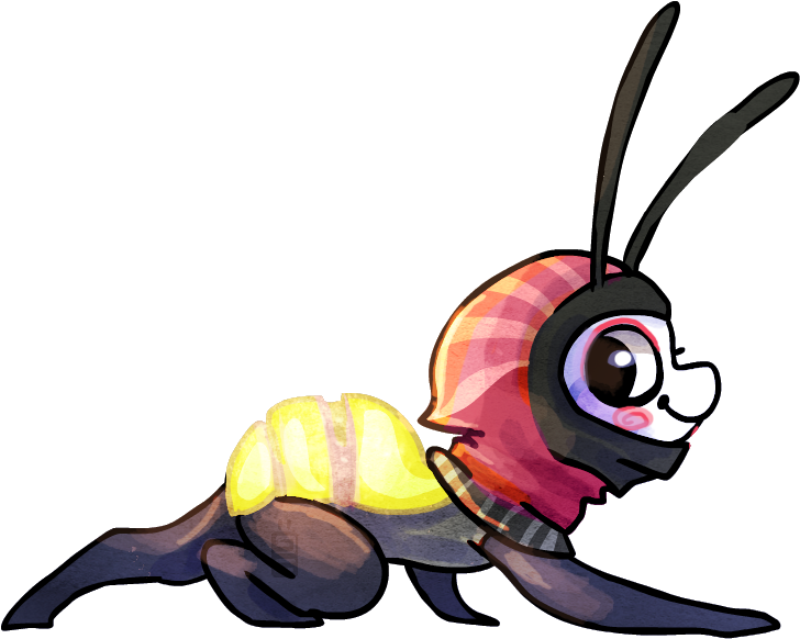Lightning Bug Png Transparent Lightning Bug Images - Cartoon Lightning Bug (789x645), Png Download