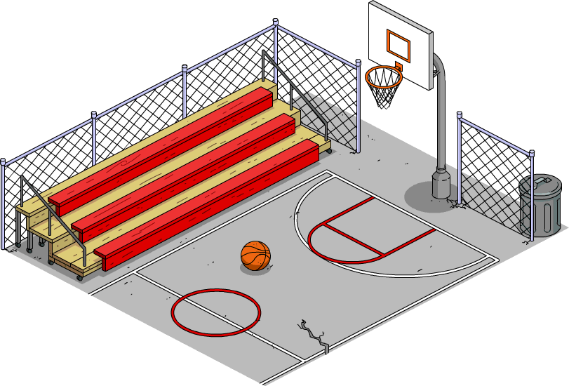 Outdoor Basketball Half-court Menu - Missouri (811x550), Png Download