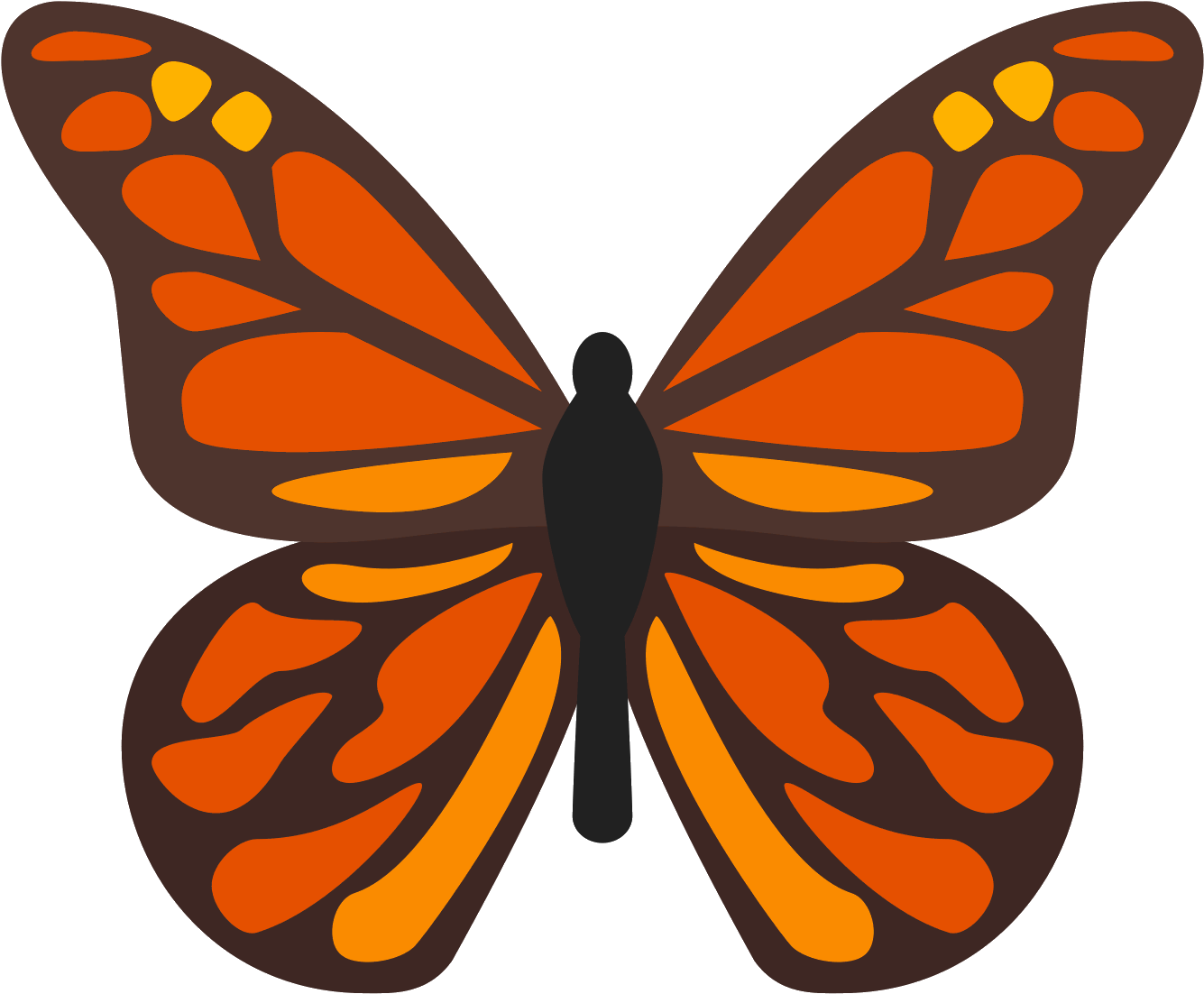 Monarch Butterflies Png 4 - Mariposa Monarca En Dibujo (1600x1600), Png Download
