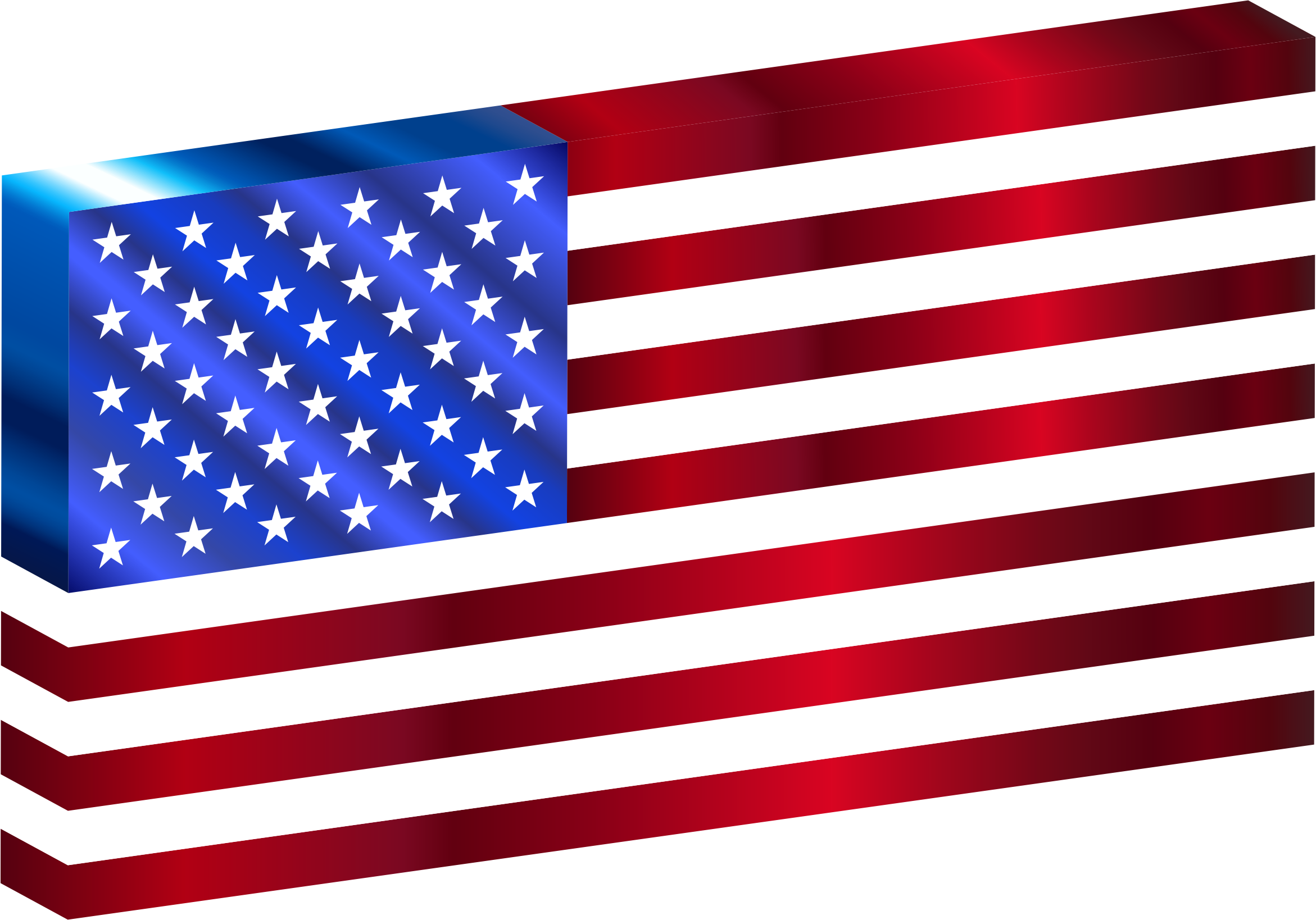 This Free Icons Png Design Of 3d Usa Flag Variation (2342x1638), Png Download