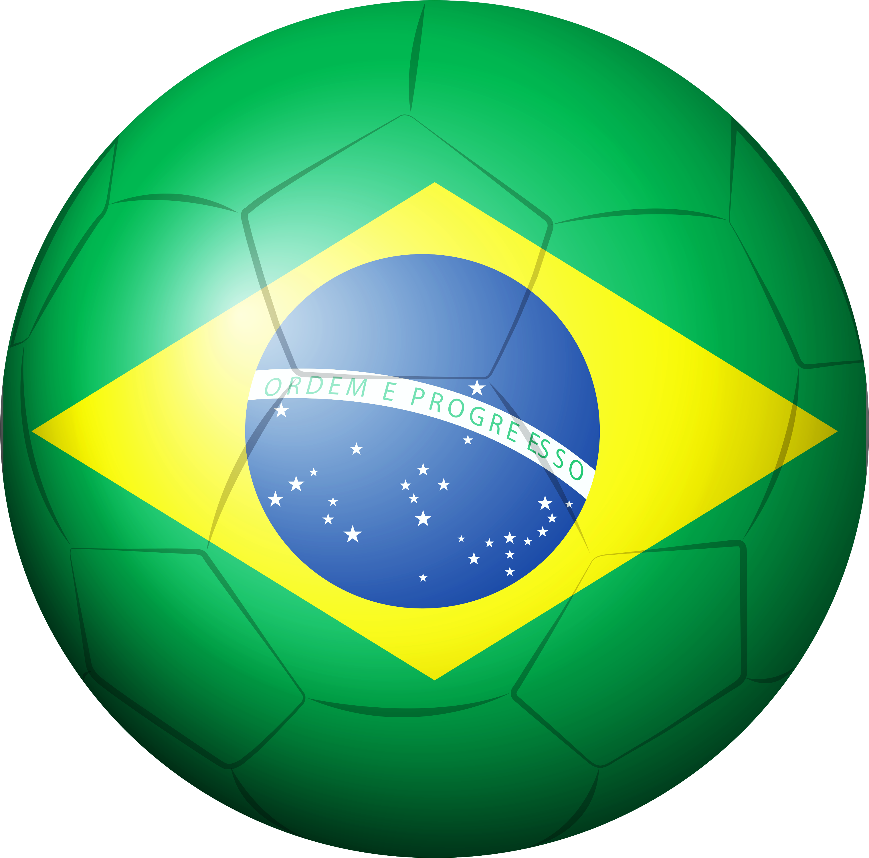 Brazil Soccer Ball Png (3168x3129), Png Download