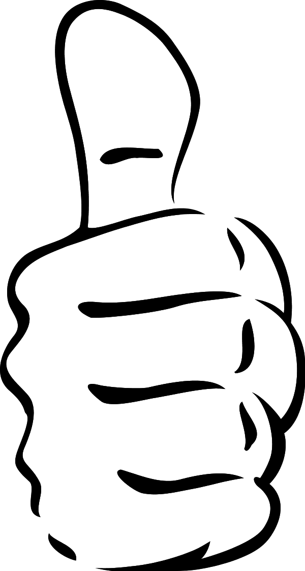 28 Collection Of Thumbs Up Drawing Png - Thumbs Up Clip Art (600x1123), Png Download