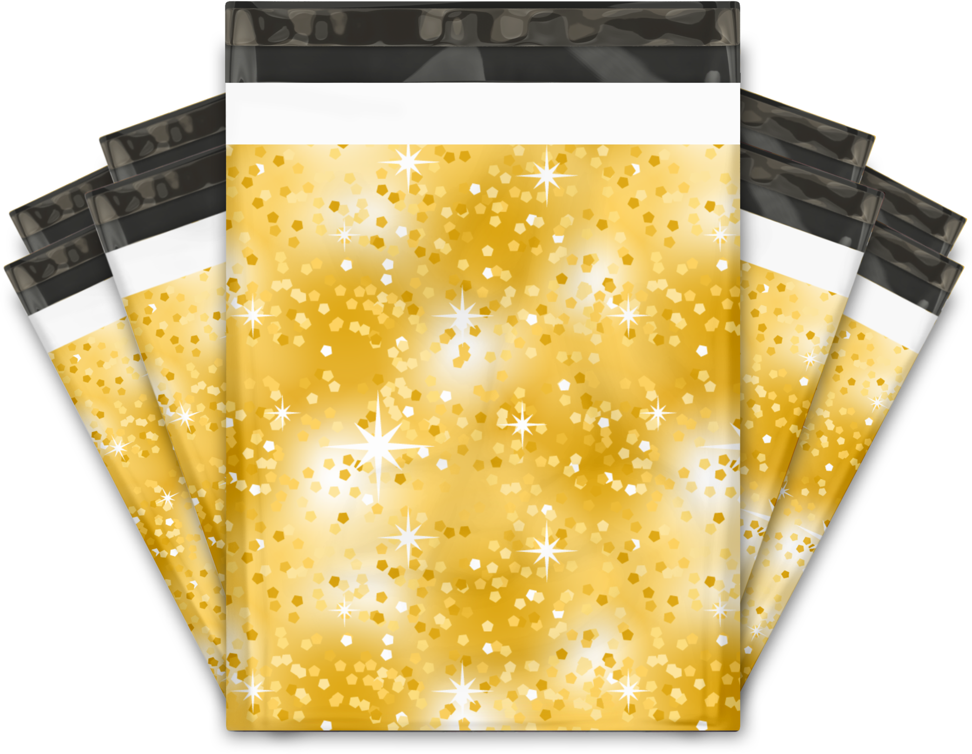 Gold Confetti Designer Poly Mailers Shipping Envelopes - 10x13 Designer Poly Mailers Shipping Envelopes Premium (2048x2048), Png Download
