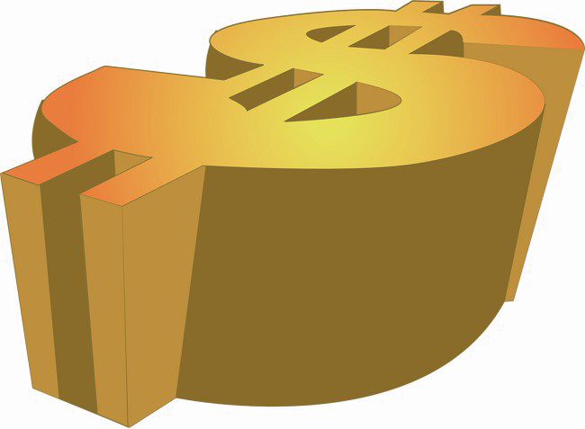 Golden Dollar Sign Png Image Background - Portable Network Graphics (650x477), Png Download