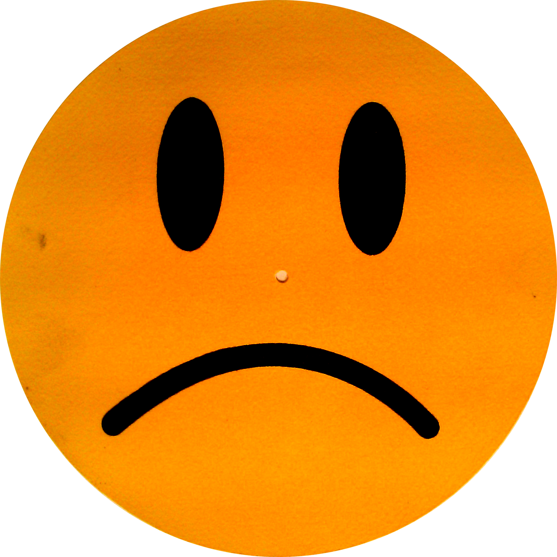 Sad Face - Orange Sad Face Clip Art (1850x1850), Png Download