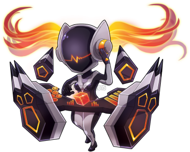 Chibi Dj Sona Concussive By Rintheyordle Hd Wallpaper - Dj Sona Chibi (400x332), Png Download