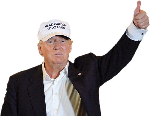 Confused Trump Png Svg Download - Transparent Images Of Trump (500x386), Png Download