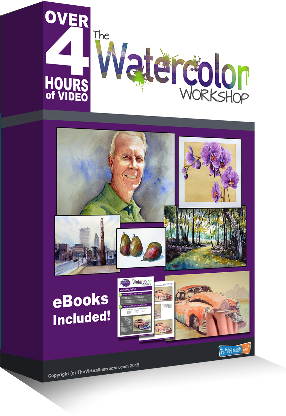 The Virtual Instructor Thevirtualinstructor - Watercolor Painting (1000x1435), Png Download