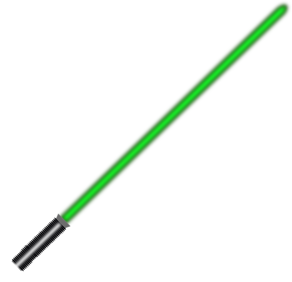 Jedi Lightsaber Clip Art At Clker - Espada Do Star Wars Verde (600x578), Png Download