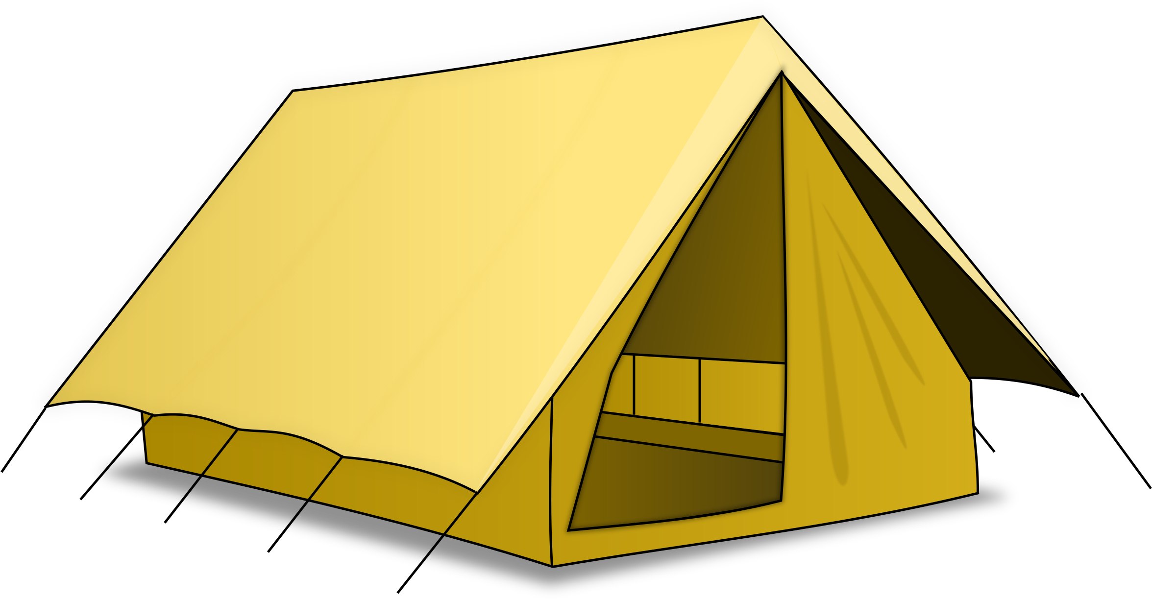 Camping Tent Shower Curtain (2400x1283), Png Download
