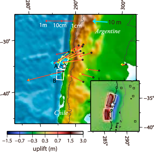 Epicenter Of The 2010 Chile Earthquake After Usgs , - Earthquake (540x534), Png Download