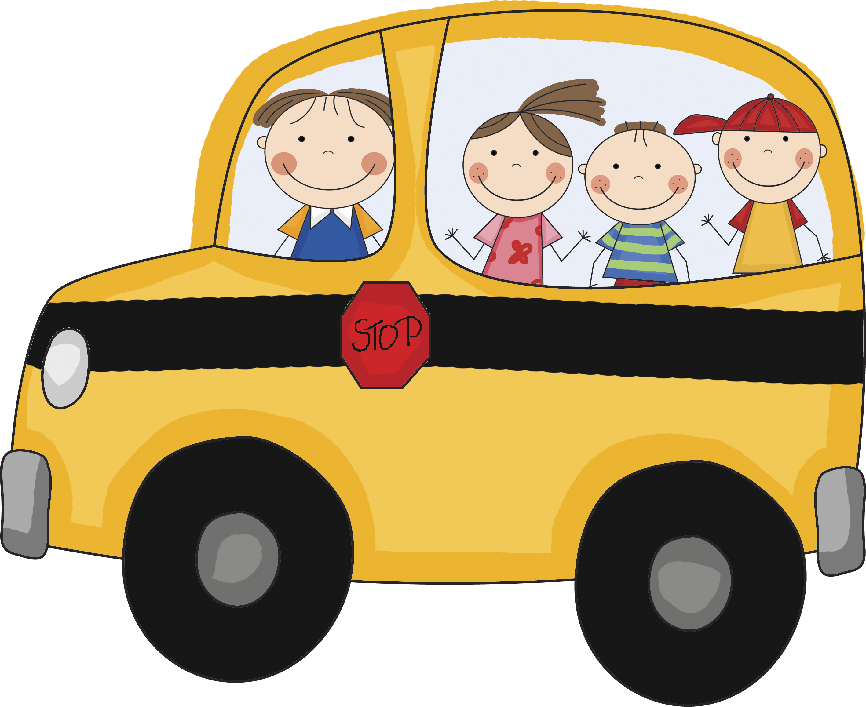 School Bus Clipart Png Images - Things We Can See In School (2835x2315), Png Download
