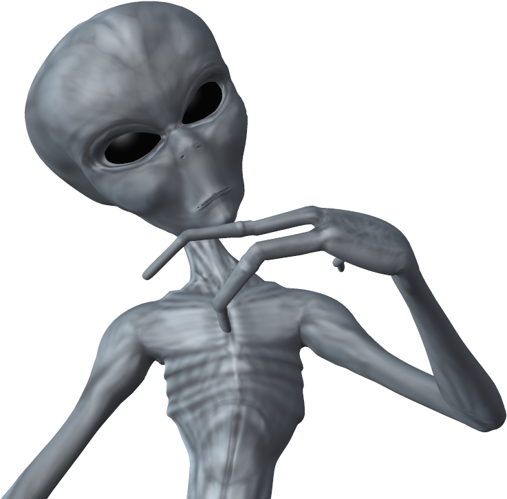 Alien Thinking (784x756), Png Download