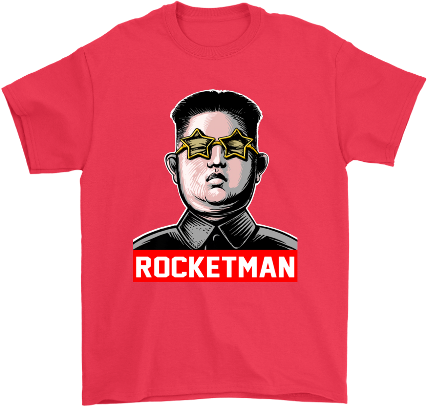 Kim Jong Un Rocket Man Shirts T Shirt Gildan Mens T - Trump Rocket Man Kim Jong Un North Korea Funny Nuke (1024x1024), Png Download