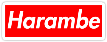 Harambe Supreme Logo - Xxxtentacion Sticker (375x360), Png Download