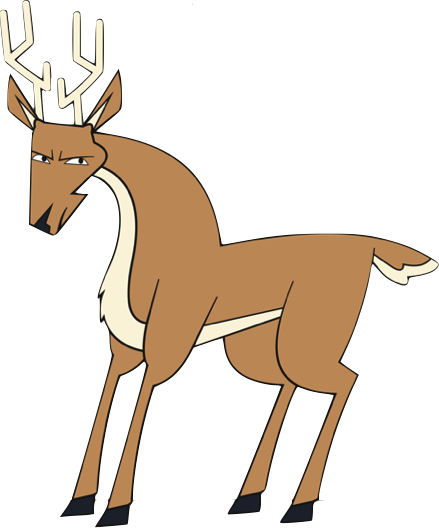 Deer - Cartoon (439x528), Png Download