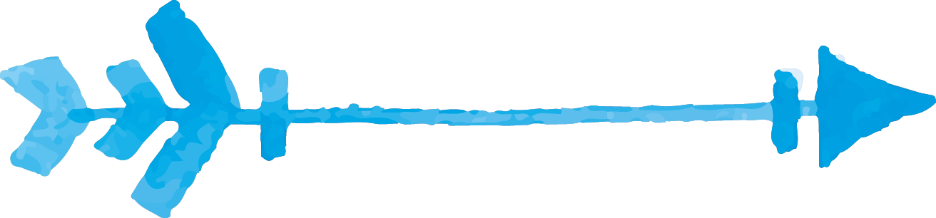 Vector Royalty Free Stock Drawing Arrow Watercolor - Watercolor Teal Arrow (1312x306), Png Download