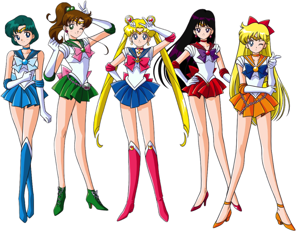 Sailor Moon Crystal Style - Sailor Moon Squad Png (1178x934), Png Download