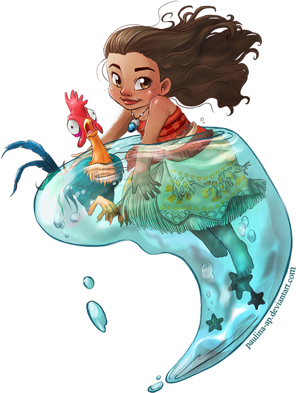 Moana By Paulina - Personajes De Disney Y Pixar (642x908), Png Download