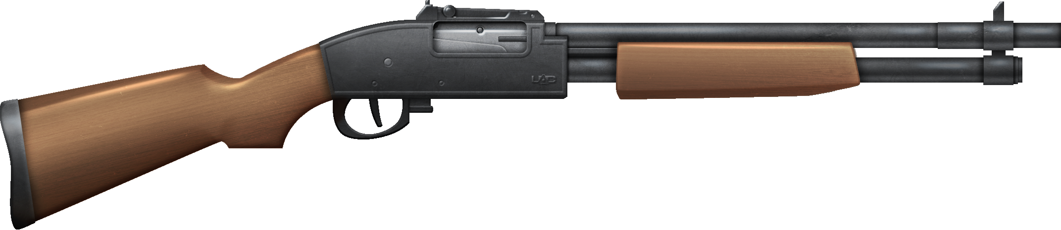 Shotgun Png - 2d Shotgun Png (2143x465), Png Download