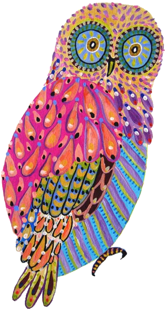 Owl Colorful (500x667), Png Download