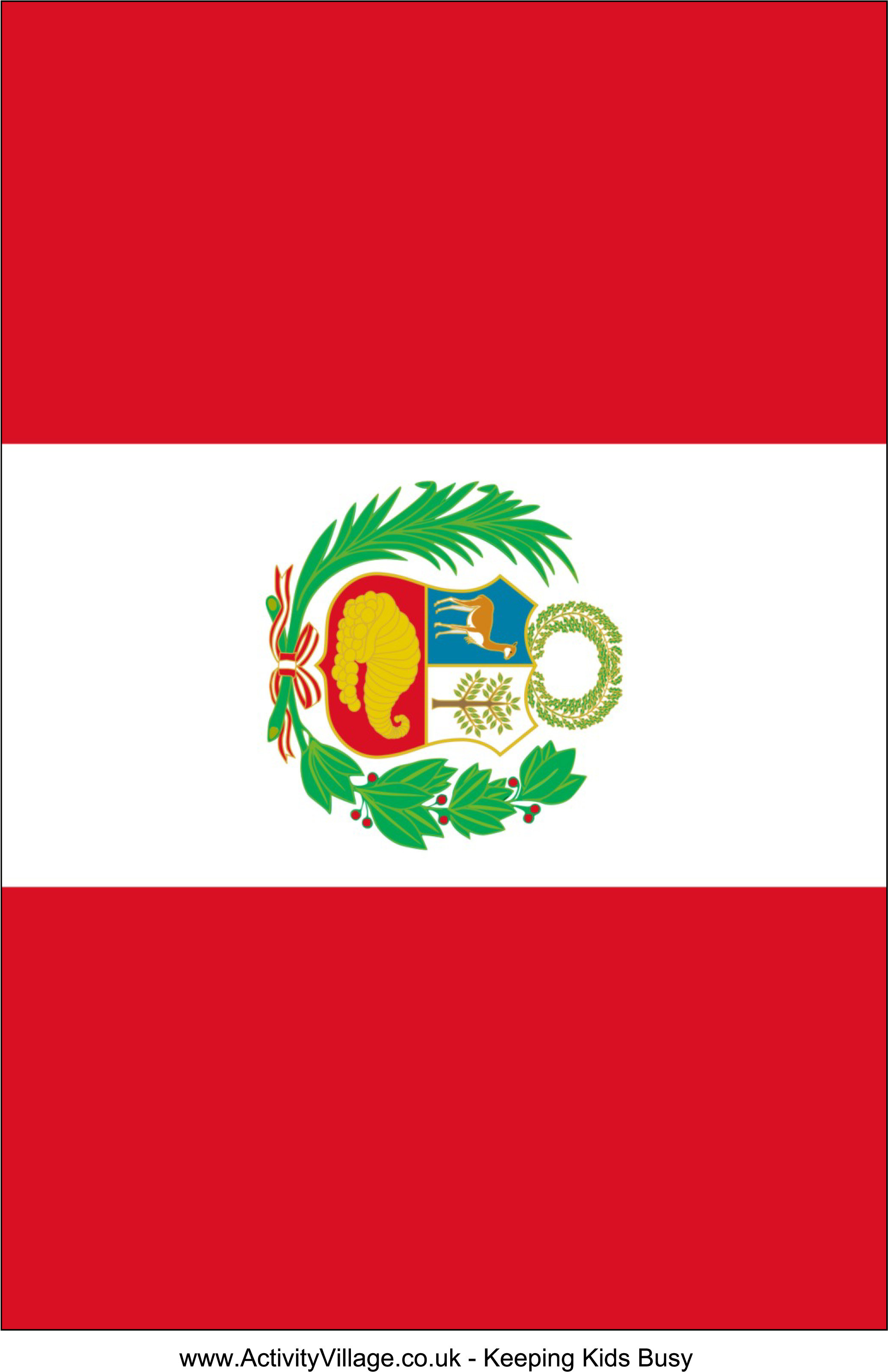 Download This Free Printable Peru Template A4 Flag, - Peru Flag Free ...
