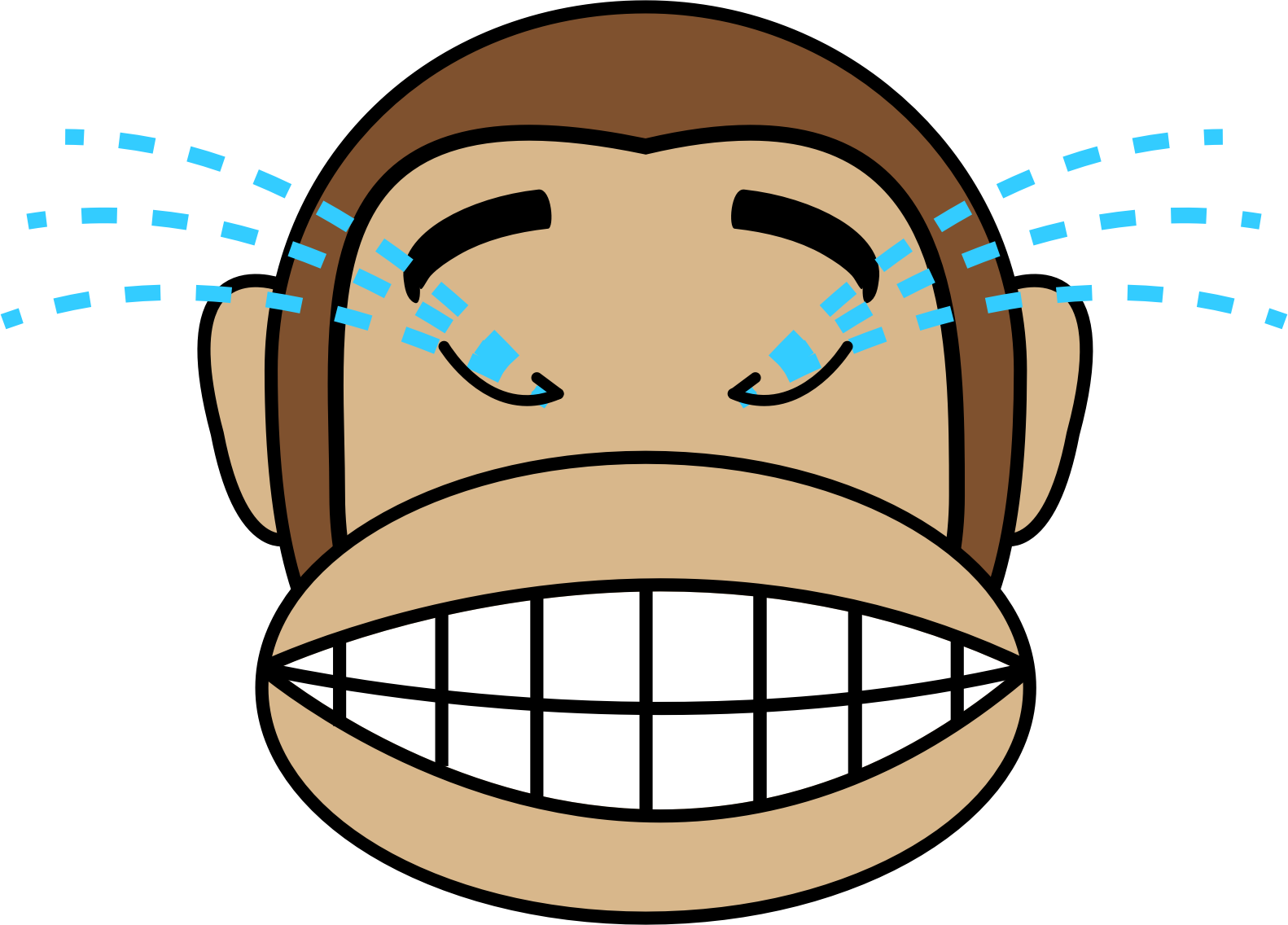 This Free Icons Png Design Of Monkey Emoji (1582x1136), Png Download