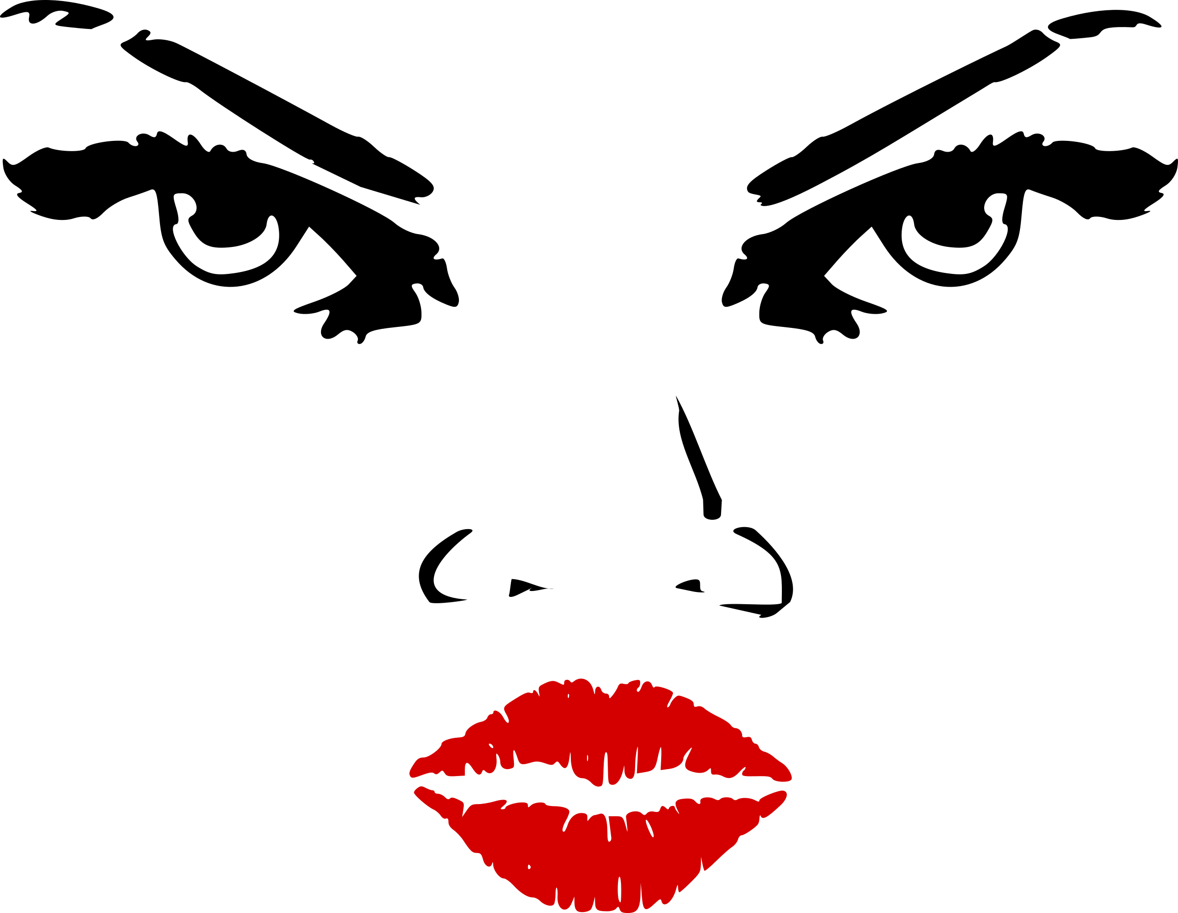 This Free Icons Png Design Of Woman Eyes Nose Lips (2400x1860), Png Download