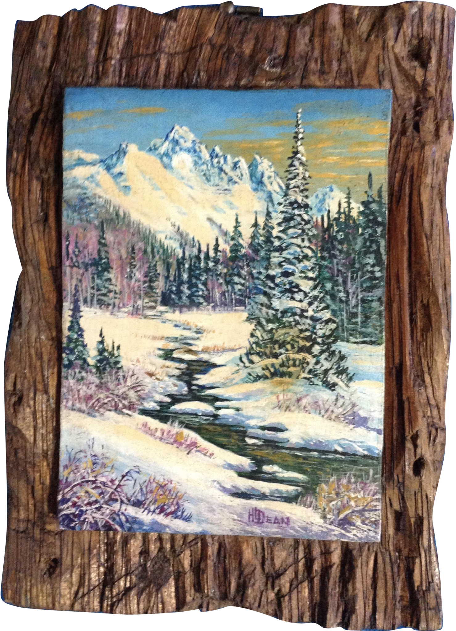 Dean, Small Oil Painting Of An Alpine Valley Painted (2048x2048), Png Download