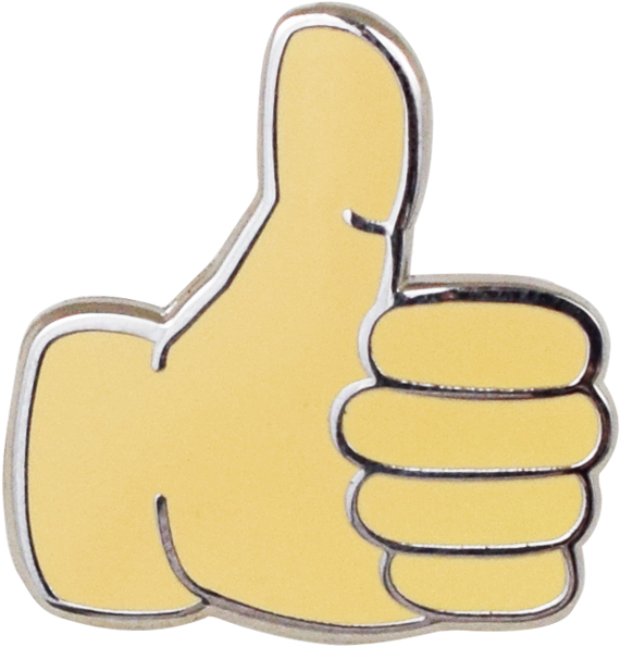 Thumbs Up Emoji Pin - Thumbs Up Pin (710x710), Png Download