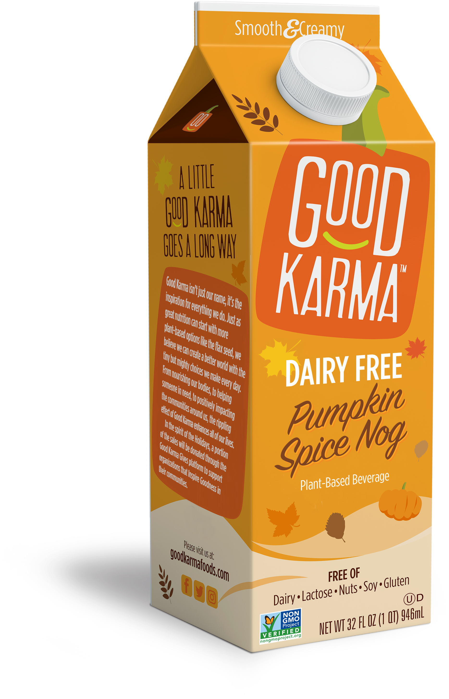 Good Karma Flax Milk Pumpkin Spice (2400x3271), Png Download