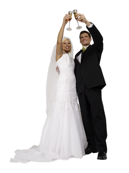 People Cut Out Wedding (449x599), Png Download