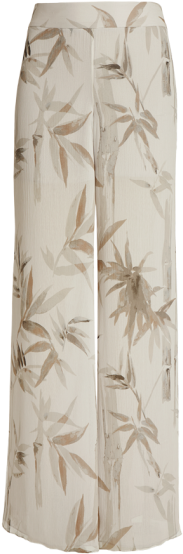 Bamboo Print Crinkle Chiffon Gigi Pant - Pencil Skirt (509x677), Png Download