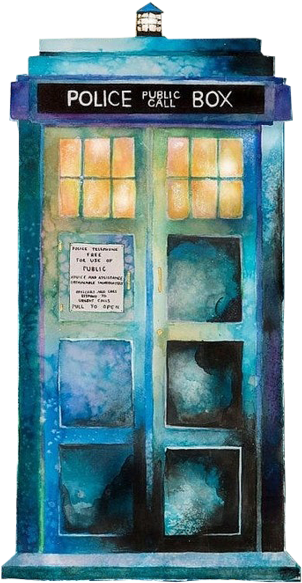 Transparent Tardis Watercolour Banner Download - Dr Who St Patrick's Day (500x705), Png Download