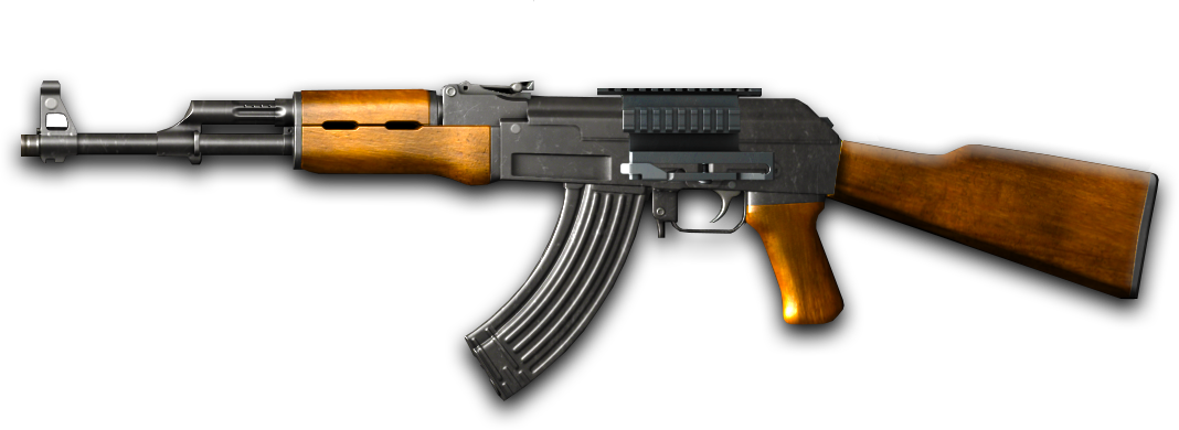 Ak 47 Side Render - First-person Shooter (1068x390), Png Download